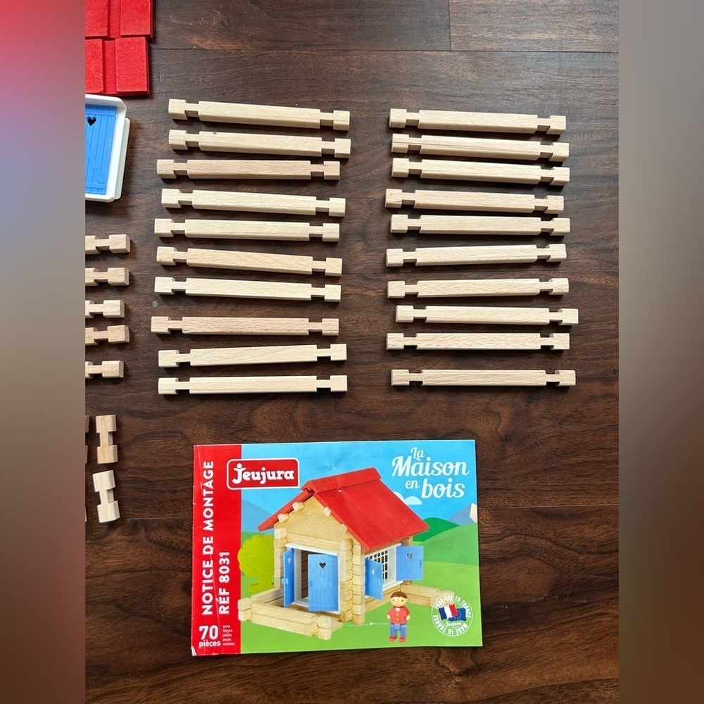Jeujura J8031 69 Pieces The Wooden House Made In France - Picture 6 of 16